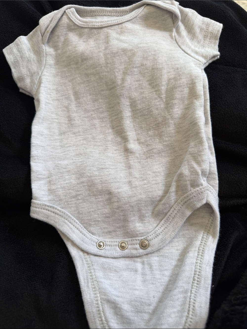 Soft Heather Gray Baby One-Piece Bodysuit
